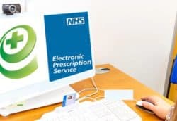 The NHS Electronic Prescription Service allows patients to collect their prescriptions electronically from a pharmacy.